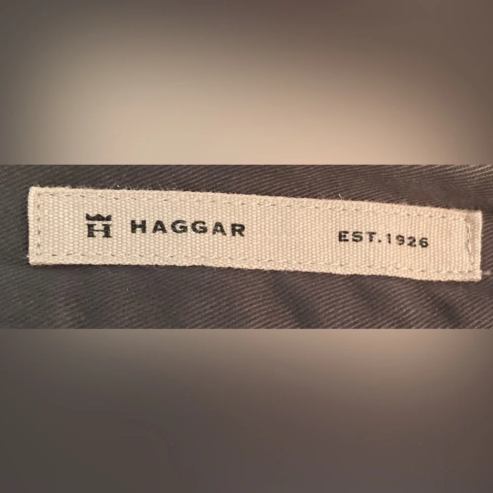 Haggar Classic Brown Straight-Leg Chinos Slacks Pants Size 42x32